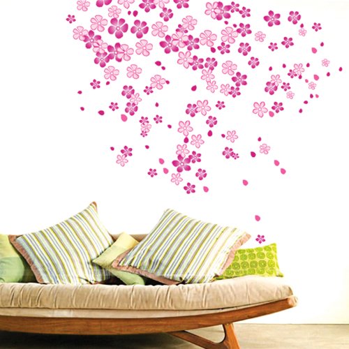 DM570084 DKDZ DIY Fashion Self Adhesive PVC Removable Wall Stickers/House Interior Decoration Pictures - Flower,