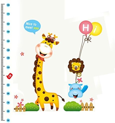 Giraffe Height Chart Measurement Design Removable Wall Sticker Decal Decor size 60x90  xh6014a