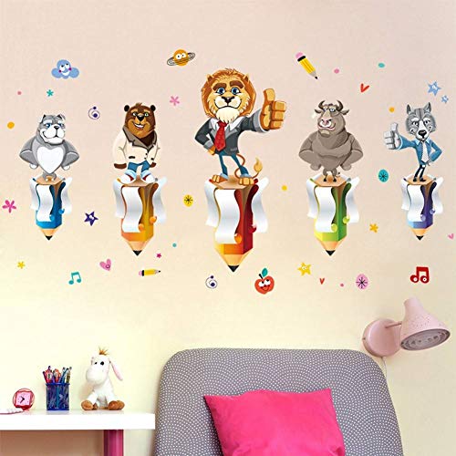 Wall Sticker Well Done Praise Encourage Wall Stickers For Classroom Kids Bedroom Cartoon Animals Eco-Friendly Home Decals Art Xh9301