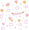 XL8249 Wall Sticker,YaBuy Romantic Hearts & Photo Frame Wall Sticker Removable Cute Pink Art Decal Room Decoration Reusable Wallpaper Photo Wall Sticker