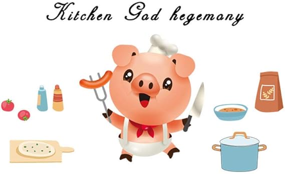 Cartoon Vegetables Fumes Wall Stickers Kitchen High Temperature Self-Adhesive Transparent Oil-Resistant Stickers size 60x90 nc033