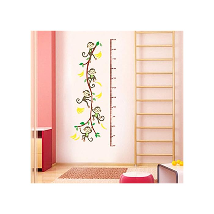 Abq6601 Buy docooler Cute Monkey Tree Height Scale Measurement for Child Kid Removable Wall Art Decals Stickers Mural ABQ6601 (60* 45cm) Online at desertcart BruneiGroup 25