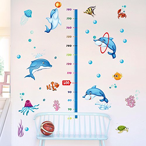 SK9034 Grow Up Playing Dolphin Wall Sticker