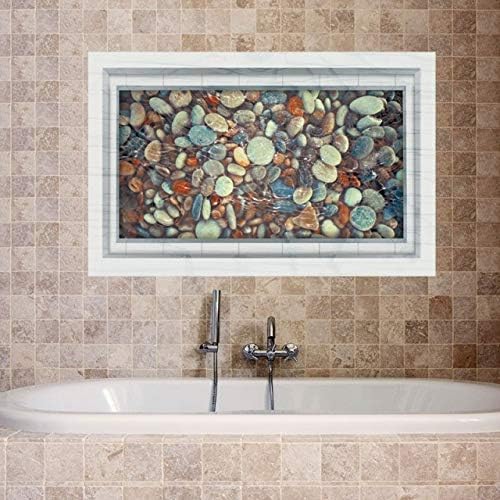 Cobblestone Bathroom Toilet Wall Sticker In 3D Water