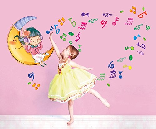 Peninsula Liangpin DIY Seamless Wall Sticker-Moon Girl AY7117