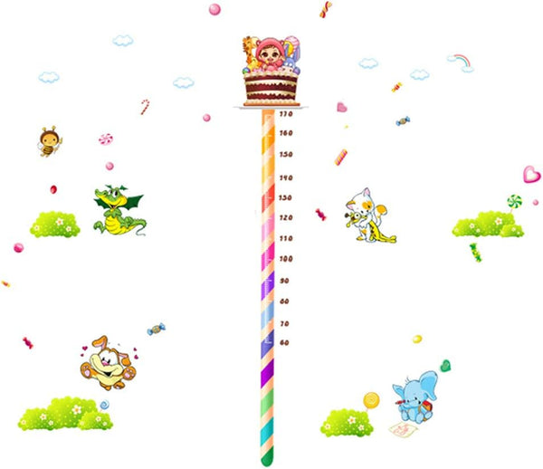 Animal Cake Height Measurement Wall Sticker Xl8082