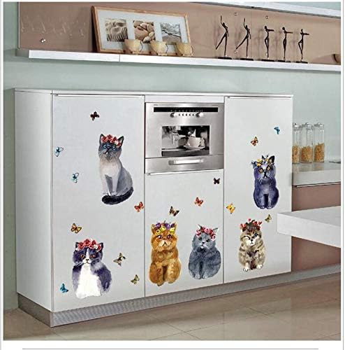 Wall Applique cat 3D Stereo Butterfly Bedroom Decoration SK7138