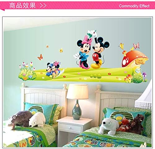 Cartoon Wall Sticker Mickey Mouse Minnie Wall Sticker Children Room Classroom Wall Sticker Bedroom Living Room WallpaperDF5086 size60x90