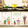 Potted Plants Wall Sticker Cupboard Glass Window Wall Stickers Sk7017