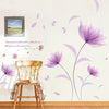 Xl 8190 The flower purple in wall stick wind romance warmth bedroom sitting room sofa TV setting adornment can remove wall sticker