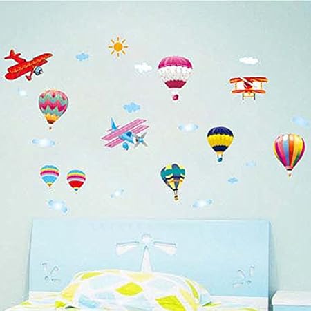 Ays622  Hot air balloon, Airplanes Removable Wall Sticker