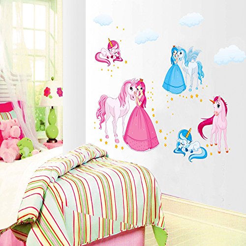 NC5070-1  Princess Kids Decorative Wall Stickers J_EGOY (Multicolour)