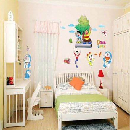FeiFei (FeiFei) Rental OK! Removable W106 = Doraemon Wall Sticker (Accessories: Exclusive Poster Case Packaging + Practice Decal + Simple Instruction Manual) Wall Sticker / Interior Sheet / Remake