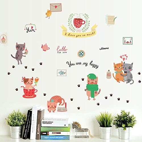 Cat Stickers, Wardrobe, Refrigerator, Door, Crib, Kindergarten, Decorative Wall Stickers , 2724656861324