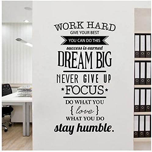 Inspirational Wall Stickers Office Room Decoration Never Give Up Work Dreams Inspirational Quotes Wall Stickers 78X40Cm