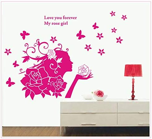 Red Fairy Girl Wall Stickers Living Room Model Ay858