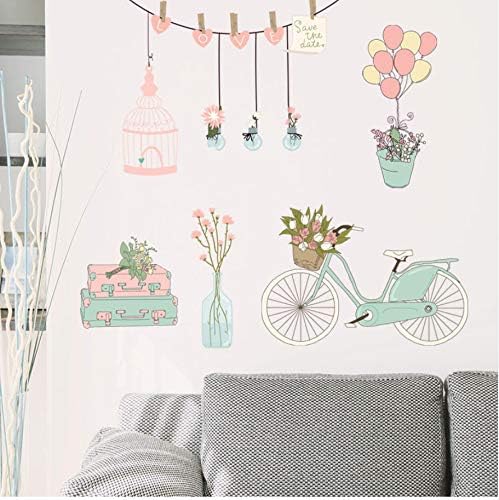 Sk7159 Now Cartoon Flower Balloon Car Pattern Wall Sticker Bedroom Wardrobe Art Background Decal Wall Decor Muraux