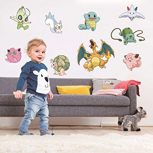 Pokemon Follow Post. Children Room Cabinet Decoration Cartoon of The Head of A Bed Wall Stickers size 50x70 ay7285