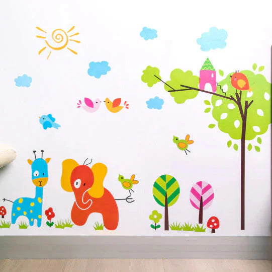 Elephant & Giraffe size 60x90 ay824