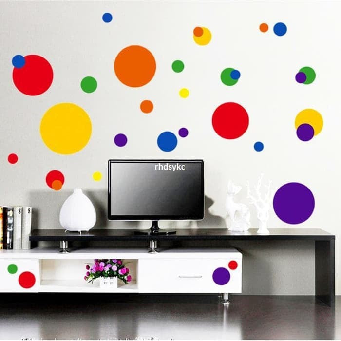 AY7158 COLORFUL CIRCLE WALLSTICKER