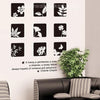 METH WALLSTICKER WALL STICKER 50X70 JM8365 FLOWER IN SQUARE