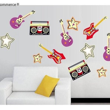Obral stiker dinding wall sticker musik  size 60x90 ay9154