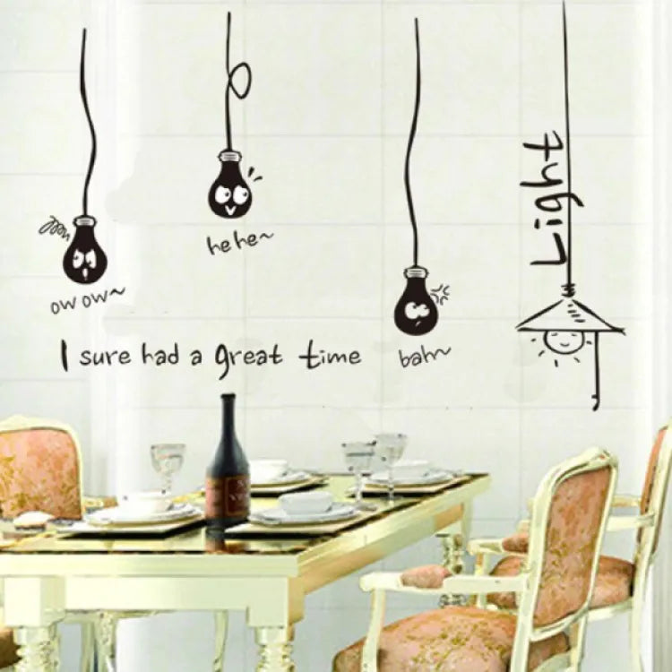 Wall Stickers For Living Room Hanging Light Bulbs Wall Sticker For Home Decor Abc1013