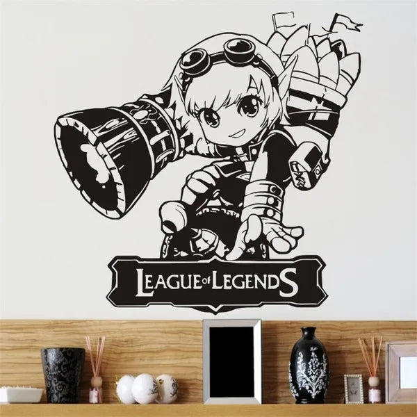 NC9135 League dormitory wall stickers LOL flag cafes game room wall decoration wall decor vinyl removable wallpaper