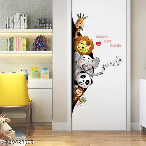 SK9360 Decorative Self Adhesive Vinyl Resuable Animal Wall Stickers