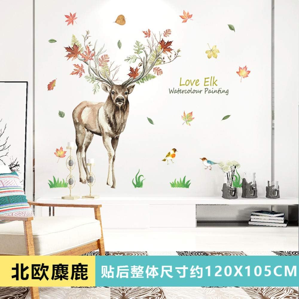 3d three deer creative bedroom room bedside background wall painting decorative wall sticker