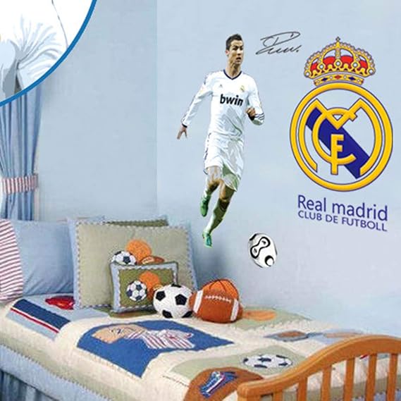 Creative Bedroom Wall Sticker - Cristiano Ronaldo Football size 60x90 df9906