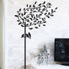 Simple Black Trees with Birds Plants PVC Wall Stickers Removable Vinyl Decals for Bedrooms Family Playroom Classroom