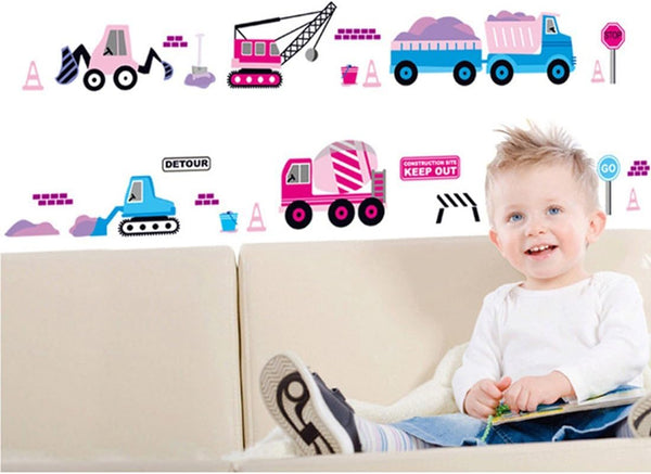 Wall Sticker Train Crane Hook  Removable Wall Vinyl Living Room Bedroom PVC Art Picture Murals Waterproof DIY Stick for Adults Teens Kids Nursery Baby size 50x60  ay7098