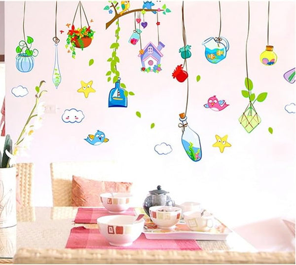 Wall Stickers, Butterfly and Tree Design, Home Decor, PVC, Home Decor, size 50x70 xh3721c