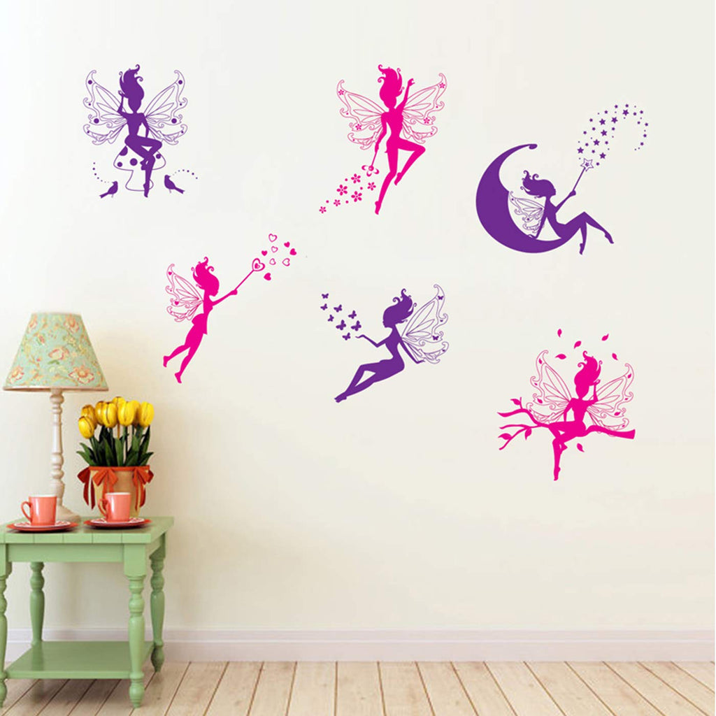 Jm8259 Ampire Wall Stickers Six Fairy Around You Decor for Bedroom