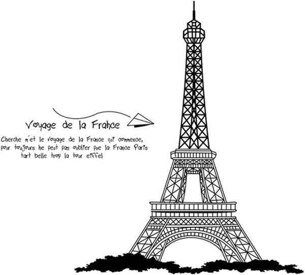 Pearl Metal Wall Sticker Voyage de la France  size 60x90 ay9119b