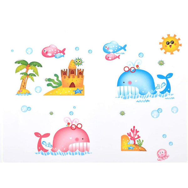 ® Whale Fish Patternroof Wall Stick® Whale Fish Pattern DIY Waterproof Wall Sticker Mural Decor size 60x90 ay9110