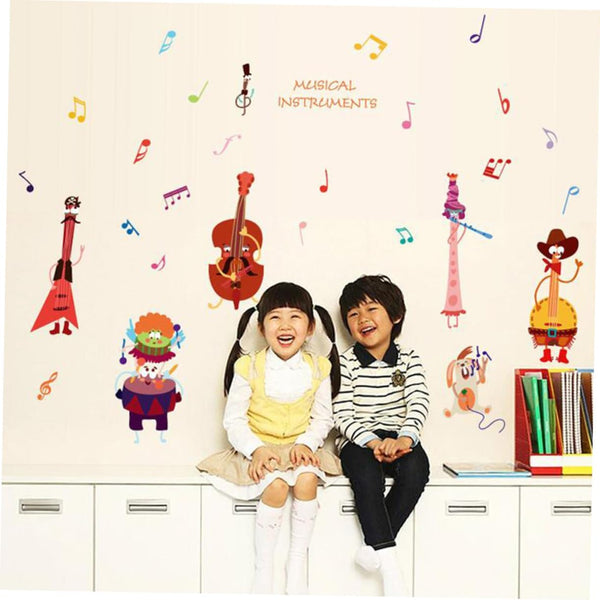 2 Unidades Papel De Parede Adesivo De Parede Para Casa Decoração Musical Decalques De Móveis Cartaz De Música Cartazes De Música Adesivos De Música Pegajoso Quarto Infantil size 50x70 sk7120