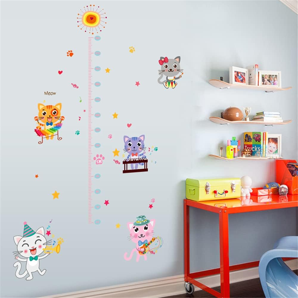 growth chart for kids,Kitten height wall sticker, children's room Sk9152