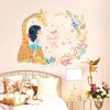 Sk7101 Girl Giraffe Flowers Warm and Beautiful Painting Children's Room Kids Room Wall Decoration Bedroom Self-Adhesive Wall Stickers