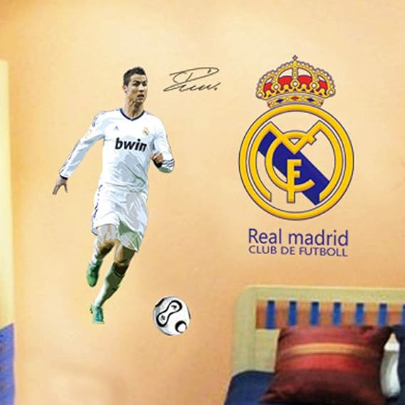 Creative Bedroom Wall Sticker - Cristiano Ronaldo Football size 60x90 df9906