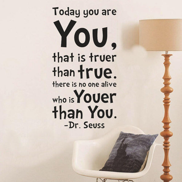 NYKKOLA Dr Seuss Today You Are You Wall Art Vinyl Decals Stickers Quotes and Sayings Home Art Decor Decal Love Kids Bedroom size 60x90 DZR2005