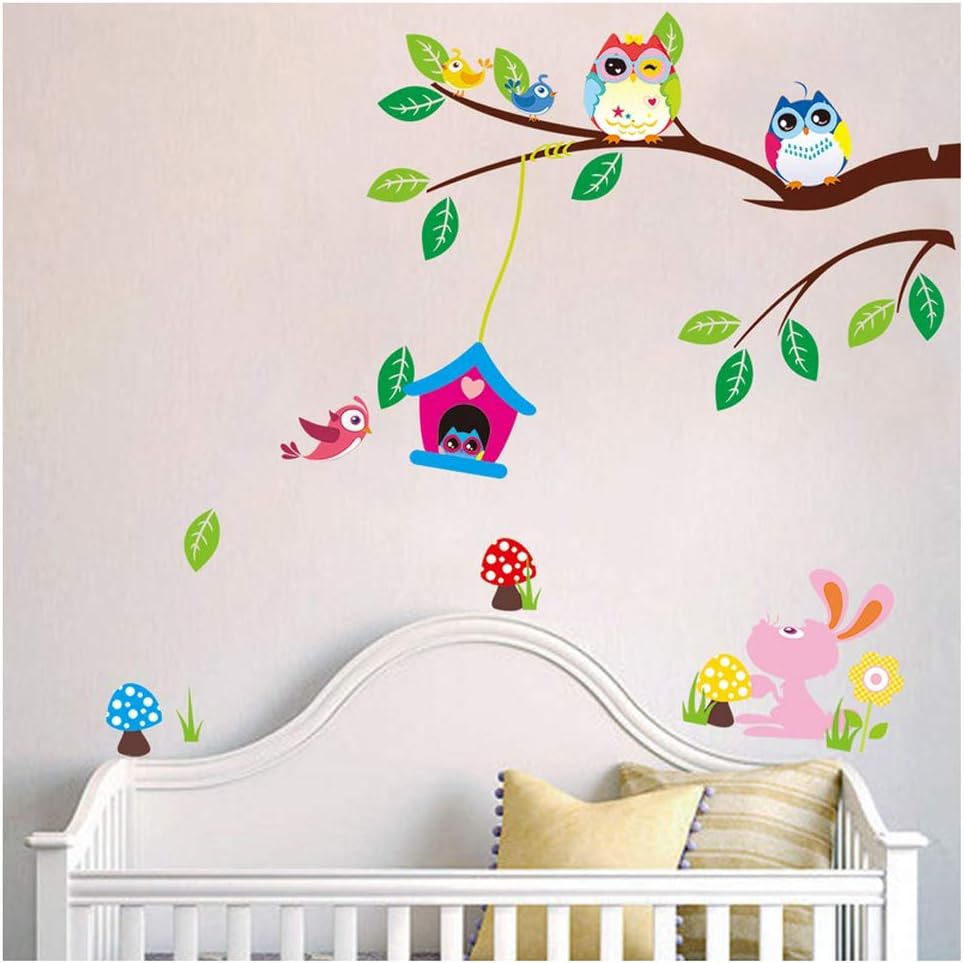 Sticker for Children Wall Sticker Funny Animals on a Bridge Wall Decoration Children's Room