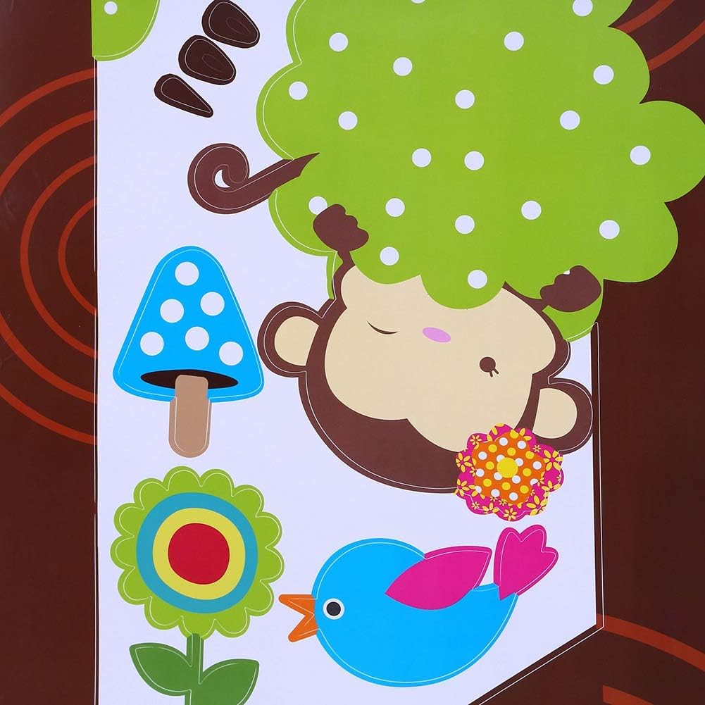 FIYO Height Chart Sticker, Owl Tree Growth Wall Measure Removable Decor Little Animals Kids Decals Peel and Stick for Kids Nursery Bedroom Living Room