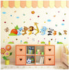 Xl8281 Animal Pull Radish Pattern Cartoon Wall Stickers Living Room Bedroom Bedside Kindergarten Classroom Children Room