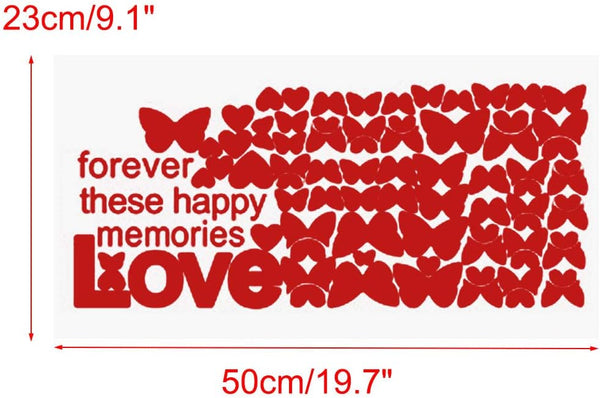 sourcing map Délicat Papillon Modèle Mur Autocollants Amovible Art Mural Papier pour Salle Chambre TV Mur Décalque