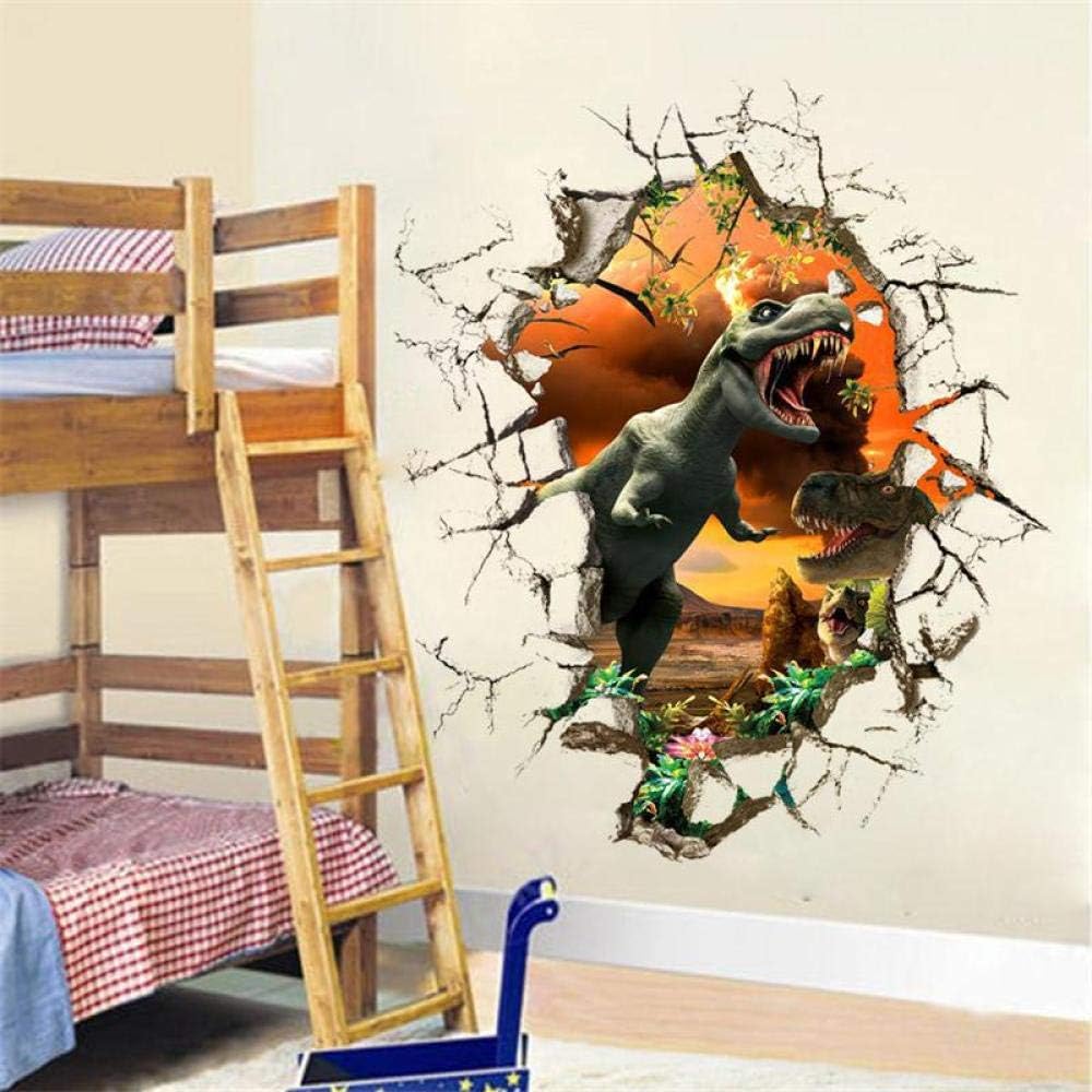 UYEDSR Wall Sticker lovely 3D hole cartoon movie boys fans love gifts Dinosaur room decal wall sticker home decoration