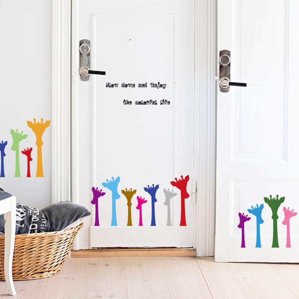 Colourful Graffiti Giraffe Head Wall Sticker  Sk7100