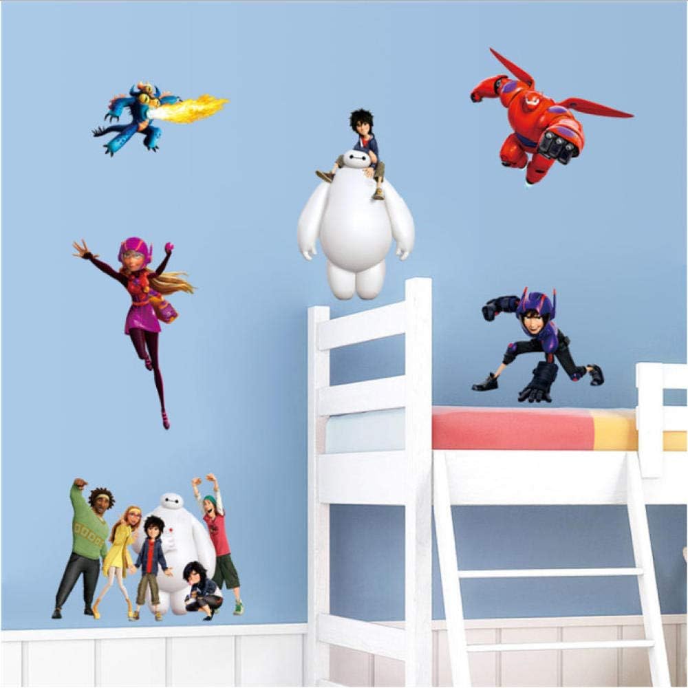 Big Hero Baymax Wall Stickers for Kids Room Home Decoration PVC Walls Decal Cartoon Movie Mural Art 30 * 90Cm