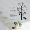 Poetry Cat - Hemu Wall Decals Stickers Appliques Home Decor 12.6 BY 23.6 Inches TC 963